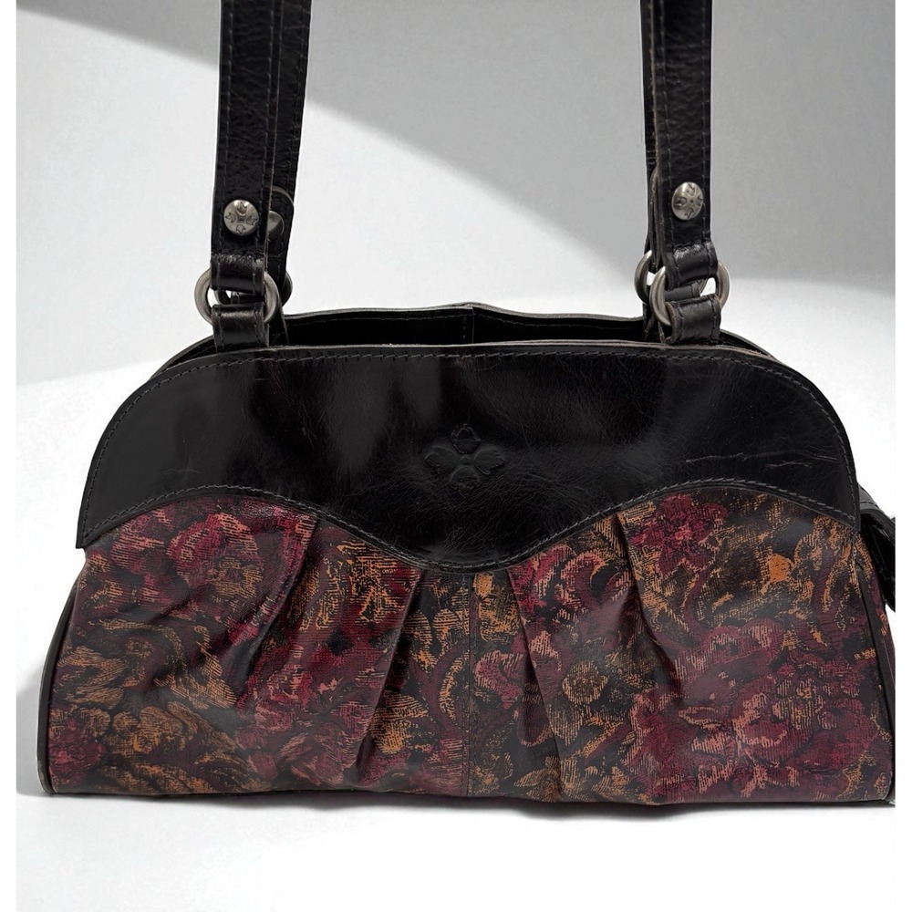 Patricia Nash Vintage Floral Brocade Collection‎ Multicolor Leather Shoulder Bag